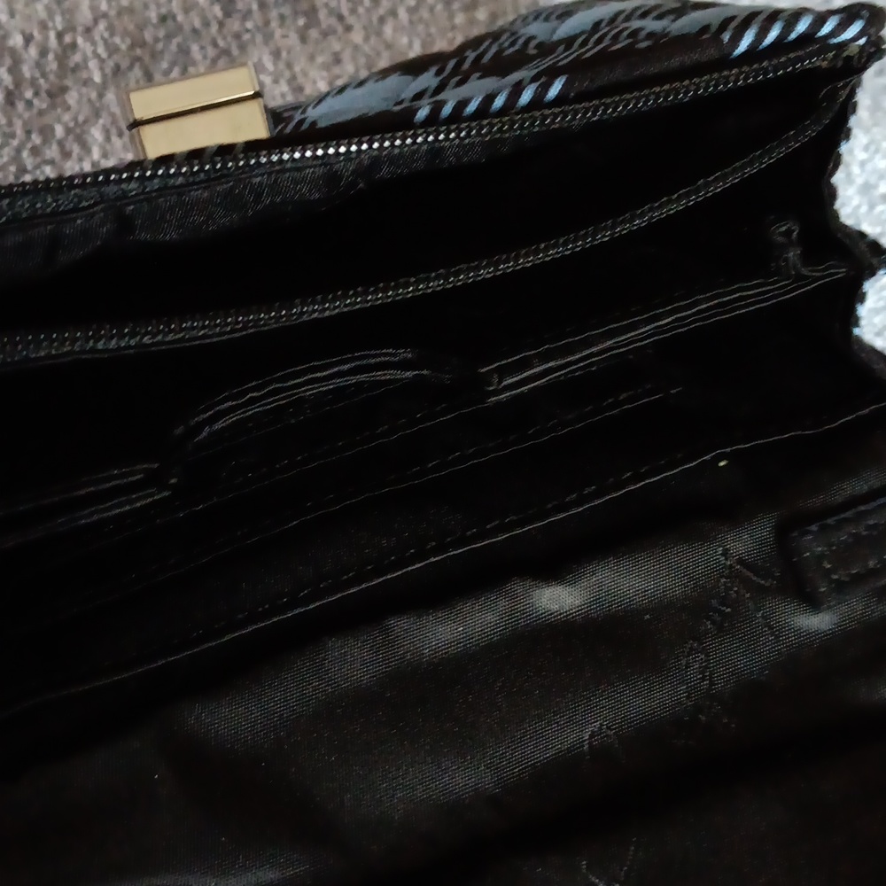 Vera Bradley Cornflower Blue Black Wallet - Picture 8 of 14